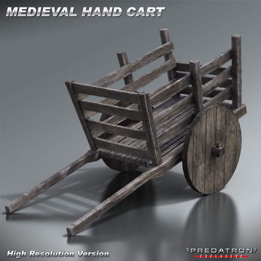 Medieval Hand Cart - Predatron 3D Models & Resources