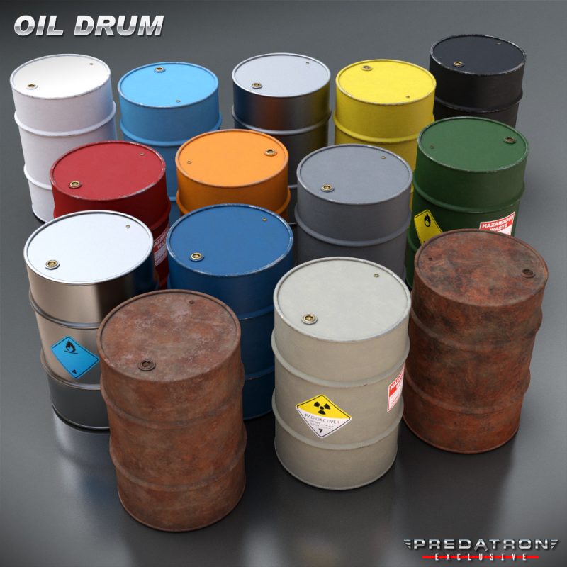 Oil Drum - Predatron 3D Models and Resources