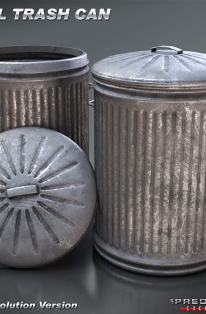 Steel Trash Can - Predatron 3D Models and Resources