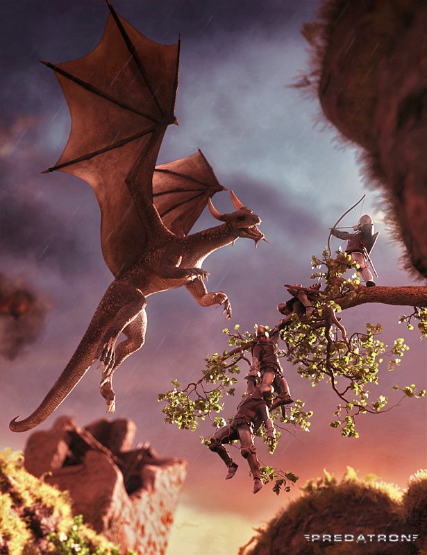 Promo of a dragon attacking soldiers stranded on branch