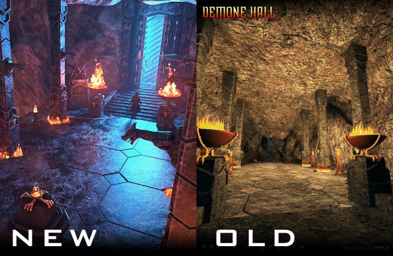 Demone Hall 2 comparing new and old versions