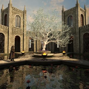 Promo of Concordia Rotunda showing inner courtyard with pool and tree