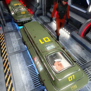 Promo of Cryo Transport Pod on conveyor belt aboard a space station