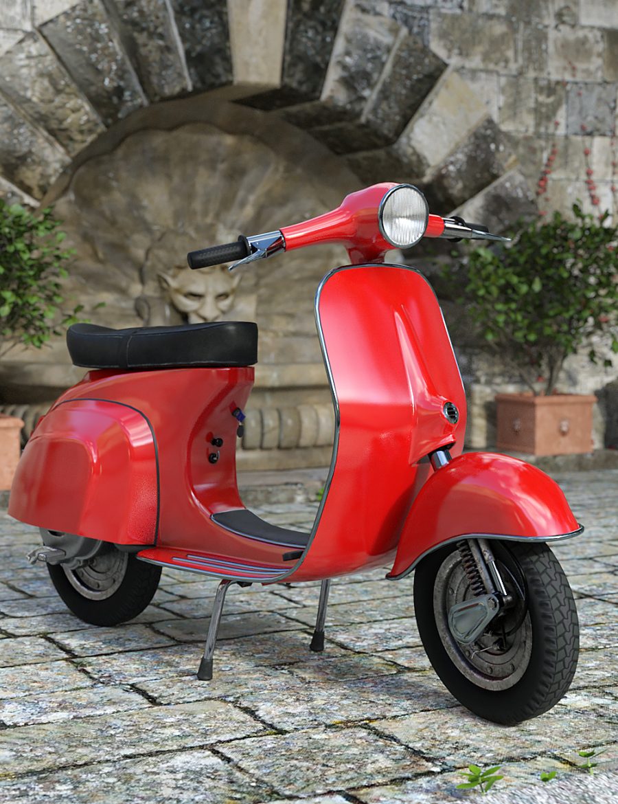Promo showing a red version of the Italian Scooter