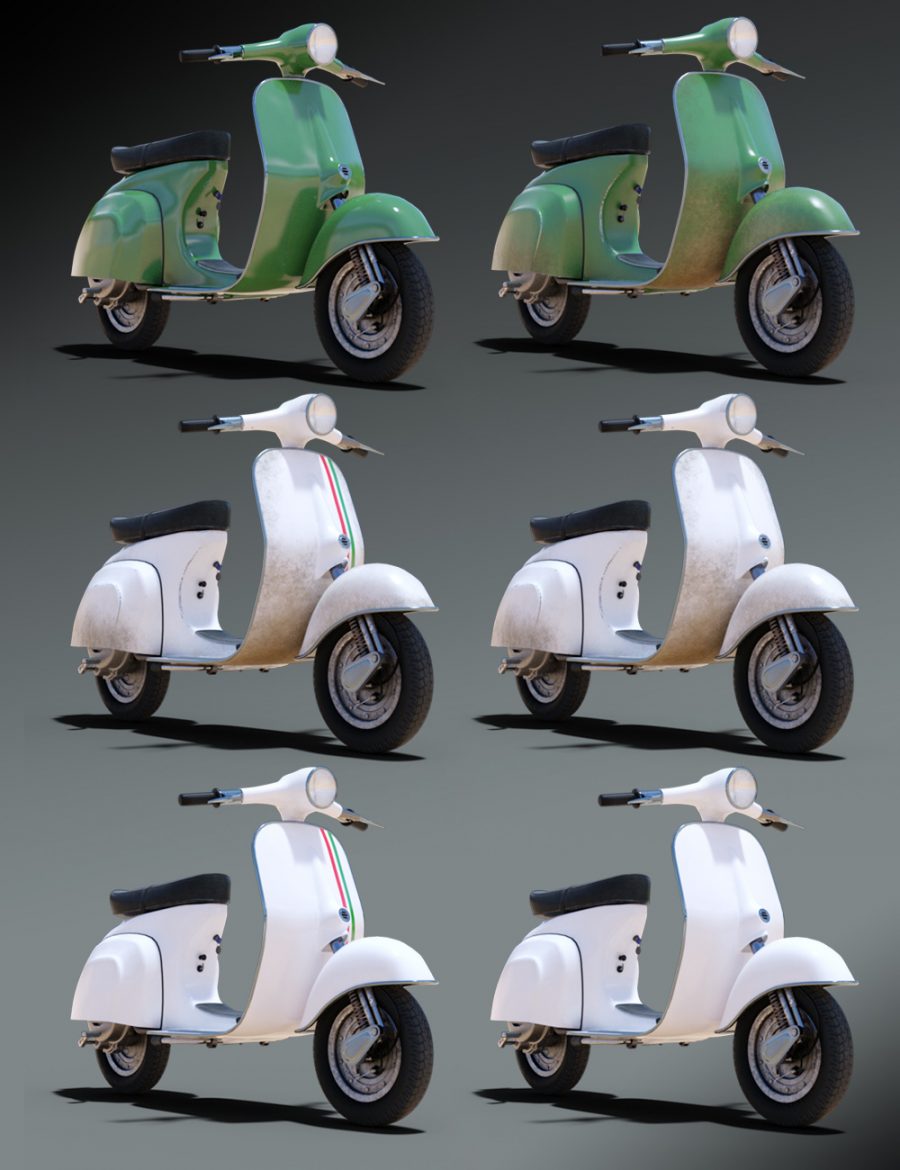 Promo showing the textures for the Italian Scooter