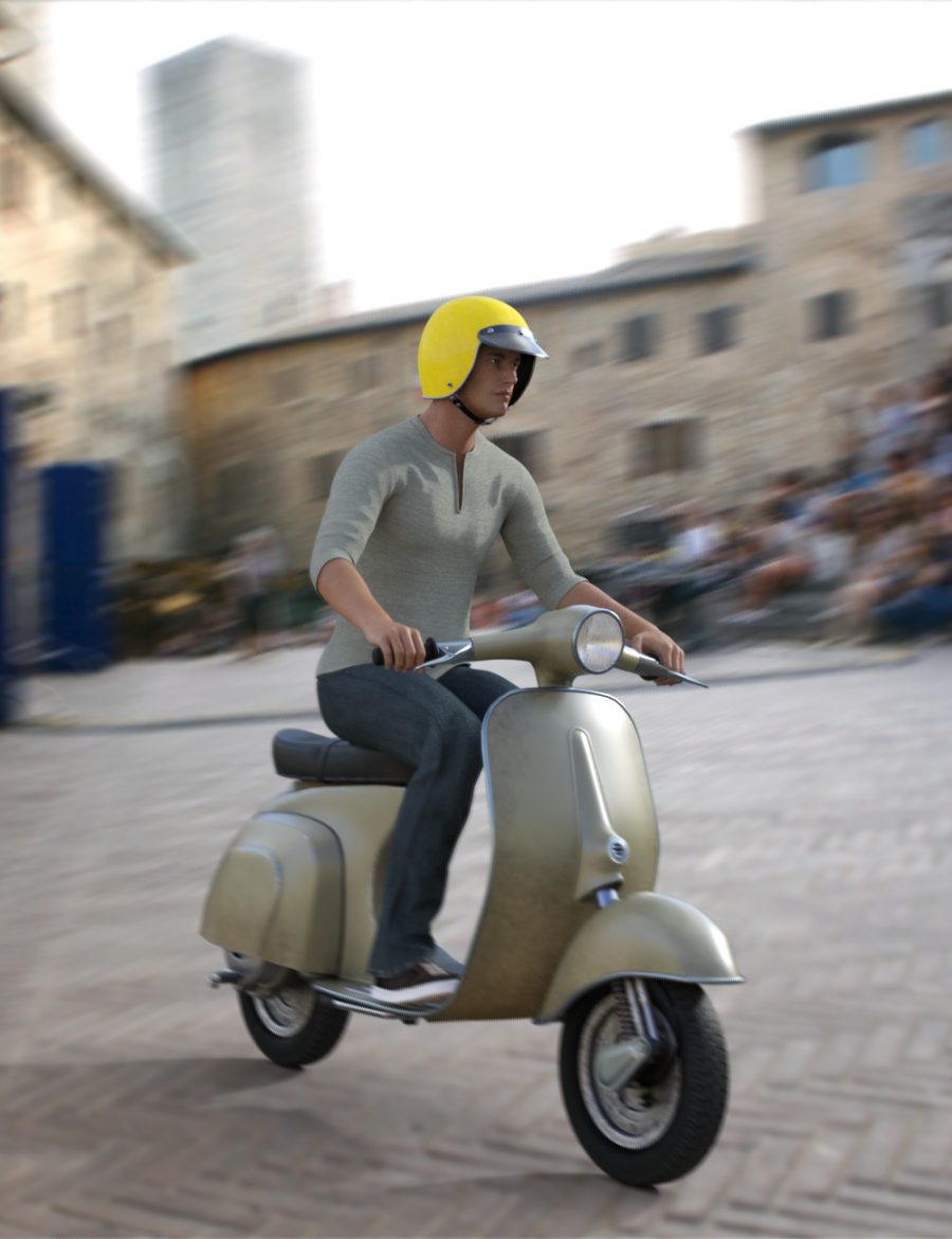 Promo showing Italian Scooter being ridden