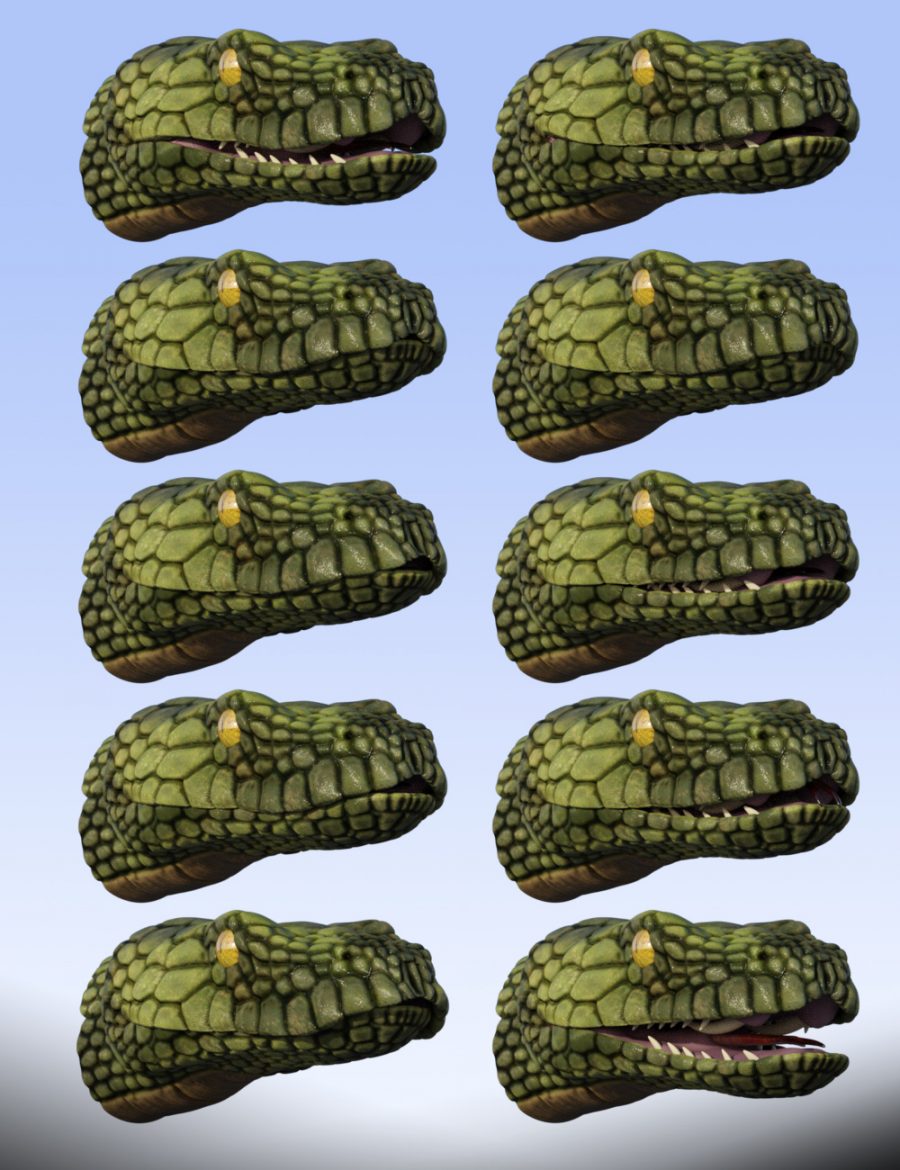 Promo of some of the speech morphs for the giant fantasy snake