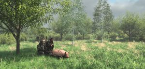 Promo of Simple Grasslands Expanse with pig cart and figure