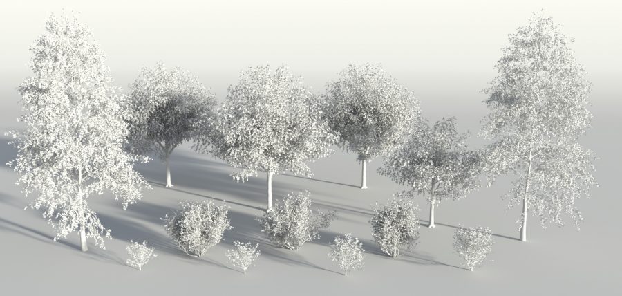 Promo of Simple Grasslands Expanse Trees and Bushes clay render