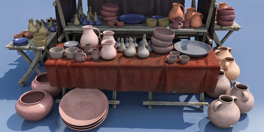 Pottery options for the Medieval Roadside Merchant Stalls