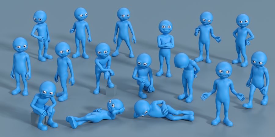 All the available poses for Mister Bobble